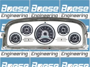 1959 Ford Galaxie / Fairlane Aluminum Gauge Panel w/ Dakota Digital VHX-1050 Black Alloy Gauges