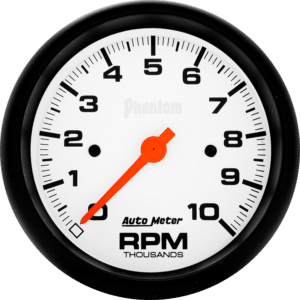 5897 Auto Meter Phantom 3 3/8" In-Dash 10,000 RPM Tachometer