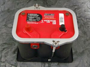 67 68 69 70 Ford Mustang billet aluminum Optima 34/78 battery hold-down