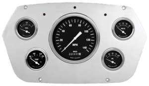 1959-1960 Dodge Truck Aluminum 5 Gauge Panel w/ Classic Instruments Hot Rod Gauges