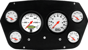 1959-1960 Dodge Truck Aluminum 6 Gauge Panel w/ Auto Meter Phantom Gauges