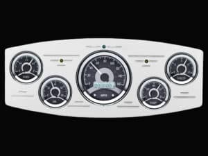 1933-1934 Dodge Car Billet Aluminum Gauge Panel w/ Dakota Digital VHX-1050 Black Alloy Gauges
