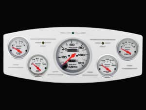 1933-1934 Dodge Car Billet Aluminum Gauge Panel w/ Ultra-Lite gauges