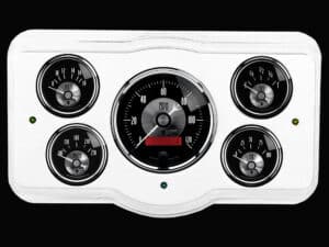 1936 Dodge Car Billet Aluminum 5 Gauge Panel w/ Auto Meter Prestige Series