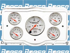 1936 Dodge Car Billet Aluminum Gauge Panel w/ Auto Meter Street Rod series gauges