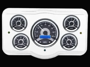 1936 Dodge Car Billet Aluminum Gauge Panel w/ Dakota Digital VHX-1050 Black Alloy Gauges