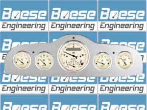 1949-1952 Pontiac Aluminum Gauge Panel w/ Auto Meter Street Rod Series Gauges (Speedo/Tach)