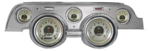 1967-1968 Mustang Package by Classic Instruments (All American Nickel w/ brushed aluminum bezel)