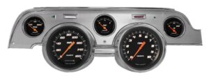 1967-1968 Mustang Package by Classic Instruments (Velocity Black w/ brushed aluminum bezel)