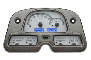 Dakota Digital 62 - 84 Toyota FJ40 Land Cruiser Analog Gauge Dash Kit VHX-62T-FJ Silver w/ Blue Lighting