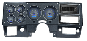 1973-1987 Chevy/GMC Pickup VHX Instruments - Carbon Fiber w/ Blue Lighting