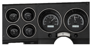 1973-1987 Chevy / GMC Pickup Dakota Digital VHX Instruments - Black Alloy w/ White Lighting