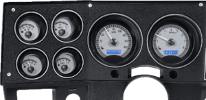 1973-1987 Chevy/GMC Pickup VHX Instruments - Silver Alloy w/ Blue Lighting