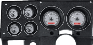 1973-1987 Chevy/GMC Pickup VHX Instruments - Silver Alloy w/ Red Lighting