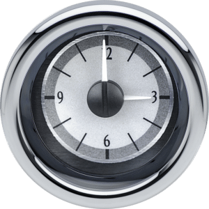 Dakota Digital VLC 2 1/16" Silver Alloy Clock w/ Blue Lighting